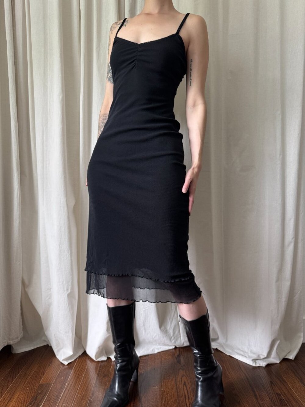 The Limited Black Mesh Dress Women's Size XS | Dark Romance Goth